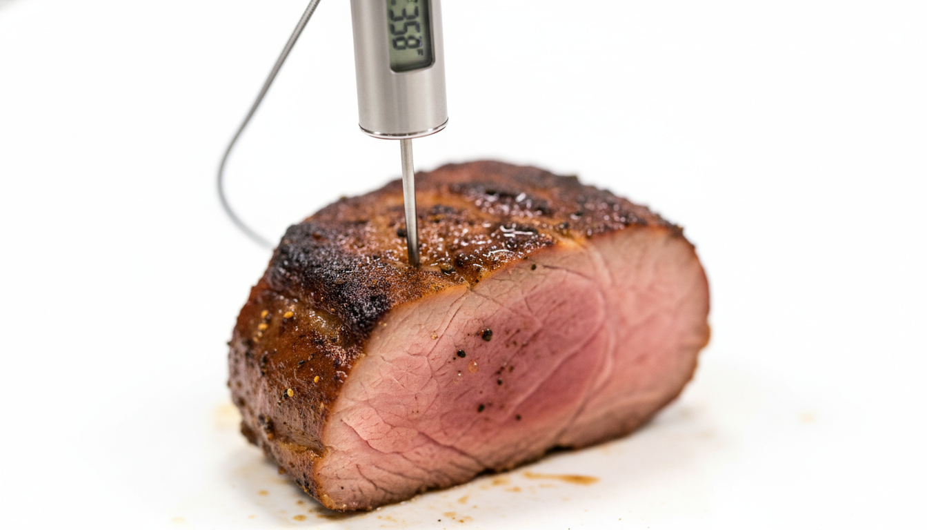Oven thermometer in oven